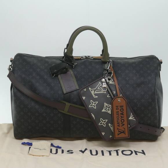 LOUIS VUITTON Monogram Eclipse Keepall Bandouliere 50 Bag M56856 - Picture 12 of 16